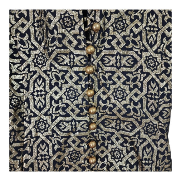 Vintage Metallic Gold Brocade Jacket sixties seventies - Picture 3 of 9